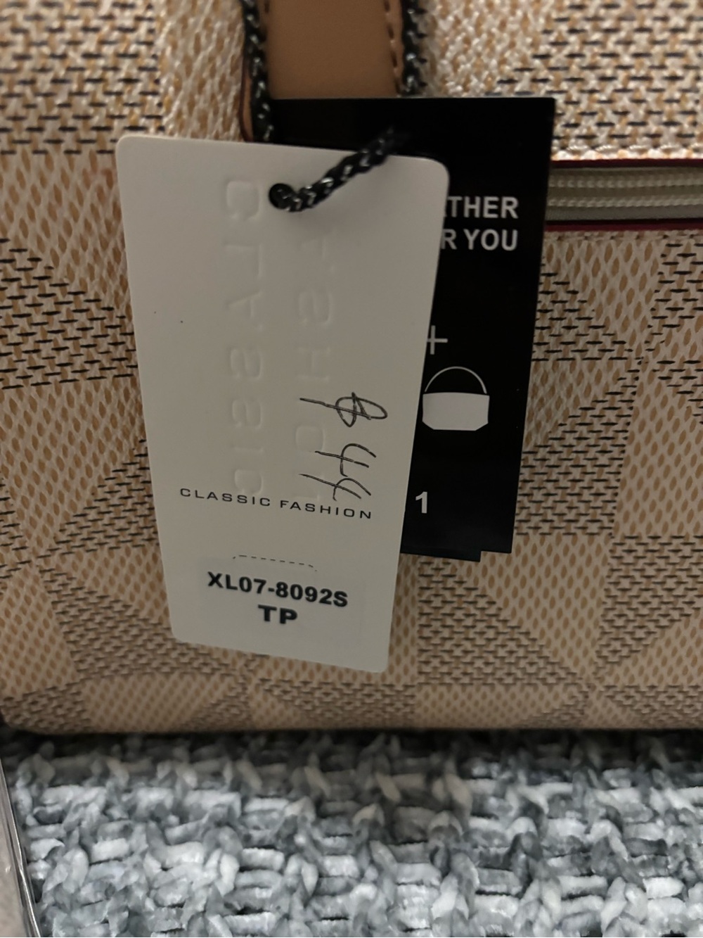 Beige Patterned Women’s Handbag